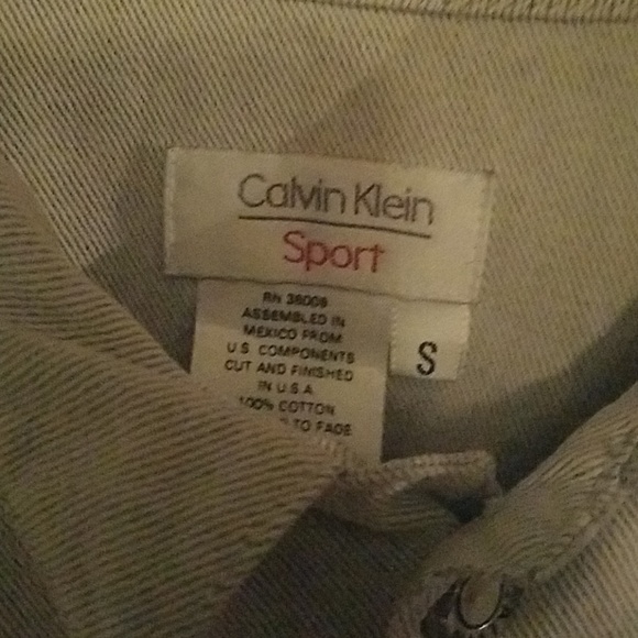 VNTG White Denim Vintage Calvin Klein sport size small - Picture 2 of 4